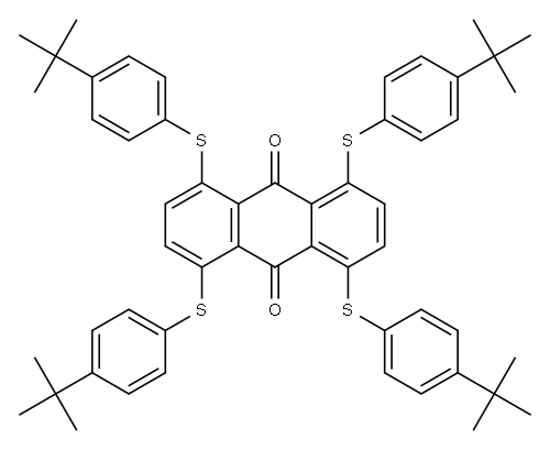 1,4,5,8-tetrakis[[4-(1,1-dimethylethyl)phenyl]thio]anthraquinone Structure