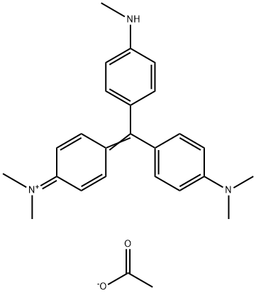 [4-[[4-(dimethylamino)phenyl][4-(methylamino)phenyl]methylene]cyclohexa-2,5-dien-1-ylidene]dimethylammonium acetate 结构式