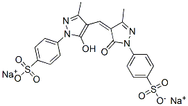 disodium p-[4,5-dihydro-4-[[5-hydroxy-3-methyl-1-(4-sulphonatophenyl)-1H-pyrazol-4-yl]methylene]-3-methyl-5-oxo-1H-pyrazol-1-yl]benzenesulphonate  Structure