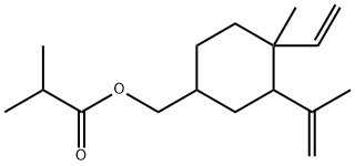 alpha,alpha,4-trimethyl-3-(1-methylvinyl)-4-vinylcyclohexylmethyl acetate 结构式