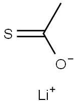 lithium ethanethioate Struktur