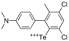 Dichloro[4-(dimethylamino)phenyl](m-tolyl)tellurium(IV) Struktur