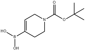 (1-(TERT-ブチルトキシカルボニル)-1,2,3,6-テトラヒドロピリジン-4-イル)ボロン酸 化学構造式