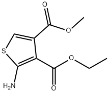 3,4-THIOPHENEDICARBOXYLIC ACID, 2-AMINO-, 3-ETHYL 4-METHYL ESTER Structure