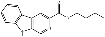 β-カルボリン-3-カルボン酸ブチル 化学構造式