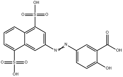 5-[(4,8-disulpho-2-naphthyl)azo]salicylic acid 结构式