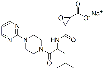 sodium 3-[[4-methyl-1-oxo-1-(4-pyrimidin-2-ylpiperazin-1-yl)pentan-2-y l]carbamoyl]oxirane-2-carboxylate 结构式