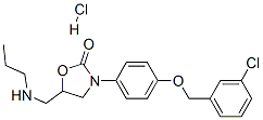 3-[4-[(3-chlorophenyl)methoxy]phenyl]-5-(propylaminomethyl)oxazolidin- 2-one hydrochloride|