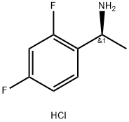 Benzenemethanamine, 2,4-difluoro-.alpha.-methyl-, hydrochloride (1:1), (.alpha.S)- Struktur