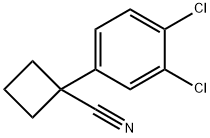 1-(3,4-二氯苯基)-1-环丁烷甲腈, 84467-19-6, 结构式