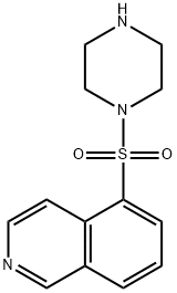 1-[(5-イソキノリニル)スルホニル]ピペラジン 化学構造式
