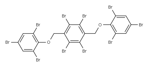1,2,4,5-tetrabromo-3,6-bis[(2,4,6-tribromophenoxy)methyl]benzene 结构式