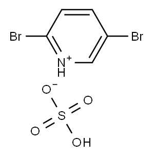 2,5-dibromopyridinium hydrogen sulphate 结构式