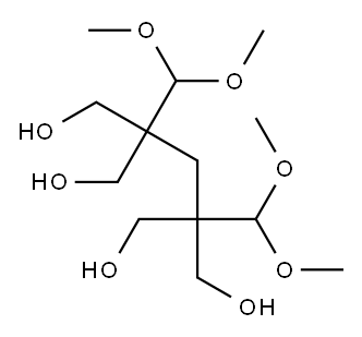 2,4-二(二甲氧基甲基)-2,4-二羟甲基-1,5-戊二醇 结构式