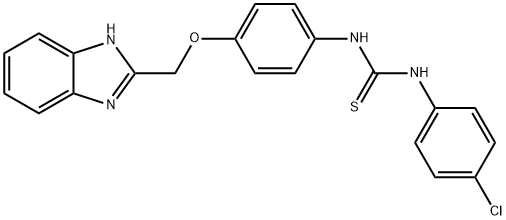3-[4-(1H-benzoimidazol-2-ylmethoxy)phenyl]-1-(4-chlorophenyl)thiourea Structure