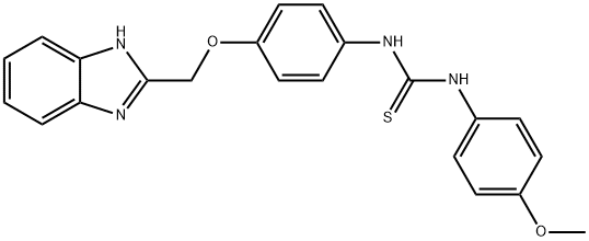 1-[4-(1H-benzoimidazol-2-ylmethoxy)phenyl]-3-(4-methoxyphenyl)thiourea Struktur