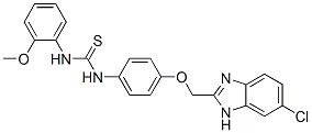 3-[4-[(5-chloro-3H-benzoimidazol-2-yl)methoxy]phenyl]-1-(2-methoxyphen yl)thiourea 化学構造式