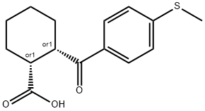 CIS-2-(4-チオメチルベンゾイル)シクロヘキサン-1-カルボン酸 化学構造式