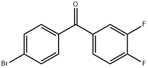 4-ブロモ-3',4'-ジフルオロベンゾフェノン 化学構造式