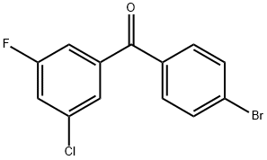 4-ブロモ-3'-クロロ-5'-フルオロベンゾフェノン 化学構造式