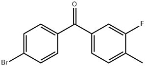 4-ブロモ-3'-フルオロ-4'-メチルベンゾフェノン 化学構造式