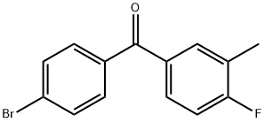 4-ブロモ-4'-フルオロ-3'-メチルベンゾフェノン 化学構造式