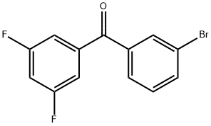 3-ブロモ-3',5'-ジフルオロベンゾフェノン 化学構造式