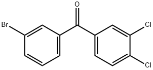 3-ブロモ-3',4'-ジクロロベンゾフェノン 化学構造式