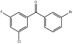 3-BROMO-3'-CHLORO-5'-FLUOROBENZOPHENONE Struktur