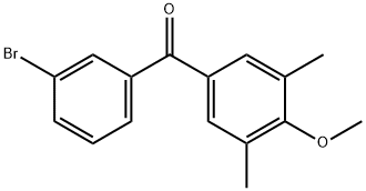 3-ブロモ-3',5'-ジメチル-4'-メトキシベンゾフェノン 化学構造式