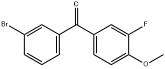 3-溴-3'-氟-4'-甲氧基二苯甲酮,844879-54-5,结构式