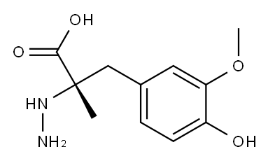 (S)-2-肼基-3-(4-羟基-3-甲氧基苯基)-2-甲基丙酸,84488-77-7,结构式