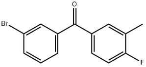 3-BROMO-4'-FLUORO-3'-METHYLBENZOPHENONE Struktur