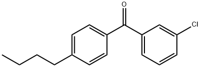 (4-丁基苯基)(3-氯苯基)甲酮 结构式