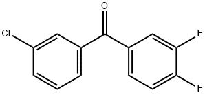 3-クロロ-3',4'-ジフルオロベンゾフェノン 化学構造式