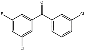 3,3'-DICHLORO-5-FLUOROBENZOPHENONE Structure