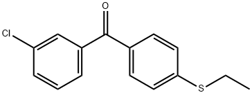 3-クロロ-4'-(エチルチオ)ベンゾフェノン 化学構造式