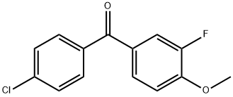 4-クロロ-3'-フルオロ-4'-メトキシベンゾフェノン 化学構造式