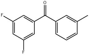 3,5-DIFLUORO-3'-METHYLBENZOPHENONE Structure