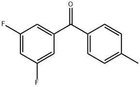 3,5-ジフルオロ-4'-メチルベンゾフェノン 化学構造式