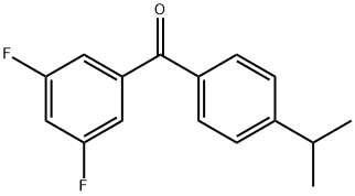 3,5-ジフルオロ-4'-ISO-プロピルベンゾフェノン 化学構造式