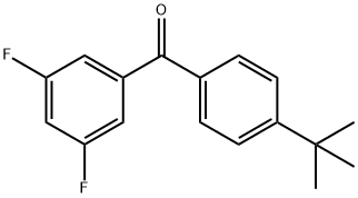 4-TERT-ブチル-3',5'-ジフルオロベンゾフェノン 化学構造式