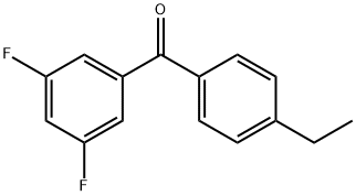 3,5-ジフルオロ-4'-エチルベンゾフェノン 化学構造式