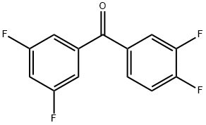 3,3',4,5'-テトラフルオロベンゾフェノン 化学構造式
