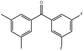3,5-ジフルオロ-3',5'-ジメチルベンゾフェノン 化学構造式