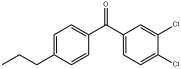 (3,4-二氯苯基)(4-丙基苯基)甲酮, 844885-29-6, 结构式