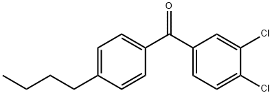 (4-丁基苯基)(3,4-二氯苯基)甲酮, 844885-30-9, 结构式