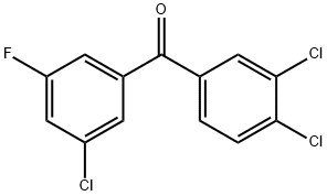 5-FLUORO-3,3',4'-TRICHLOROBENZOPHENONE Struktur
