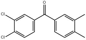 3,4-ジクロロ-3',4'-ジメチルベンゾフェノン 化学構造式