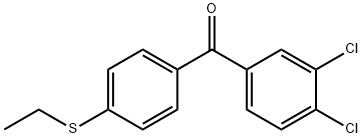 3,4-DICHLORO-4'-(ETHYLTHIO)BENZOPHENONE Structure